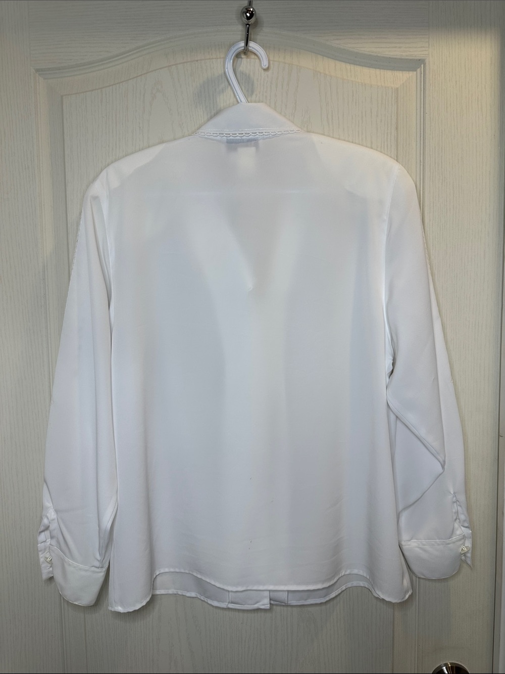 vintage breamar by Jeremy Scott button down blouse with lace cut out sleeve 12 - Picture 2 of 8